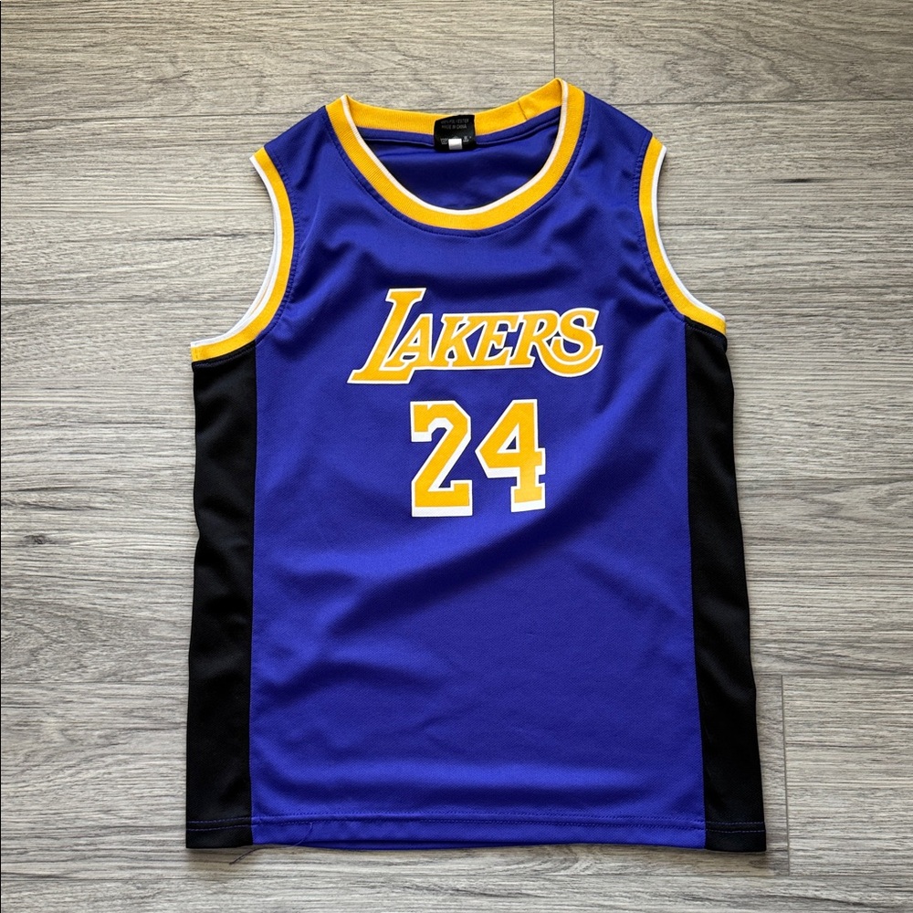 Lakers #24 Youth Basketball Jersey - Purple/Gold